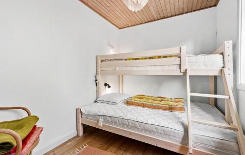 a bedroom with a bunk bed with a ladder at Awesome Home In Nexø With Wifi in Neksø