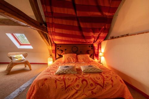 Ένα ή περισσότερα κρεβάτια σε δωμάτιο στο Bed and Bourgogne