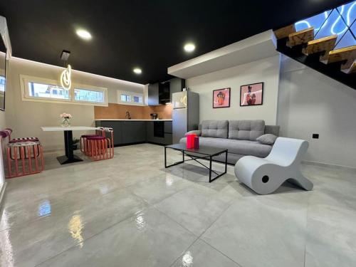 Posezení v ubytování Pop Art Maisonette Ioannina