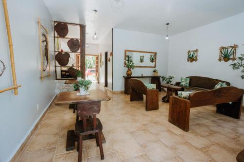 Χώρος καθιστικού στο Residencial Canto da Praia - Jureia 30mts da praia