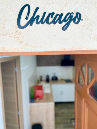 a sign that reads chrysacs on top of a kitchen at Villa Heritage in Beausoleil