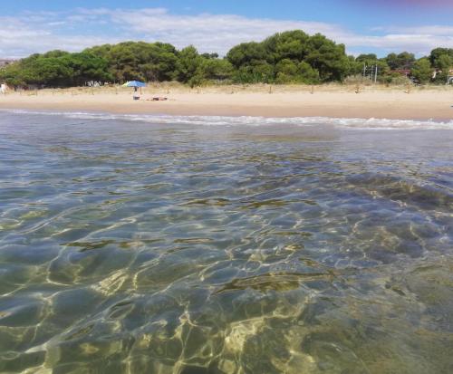 Blick auf den Strand vom Wasser aus in der Unterkunft La casa dels Boscos in Tarragona