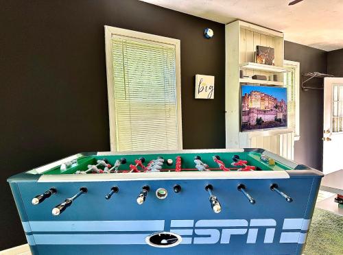 a play room with a pool table in the corner at Jacuzzi, Game room and More! Close to Downtown! in Ithaca