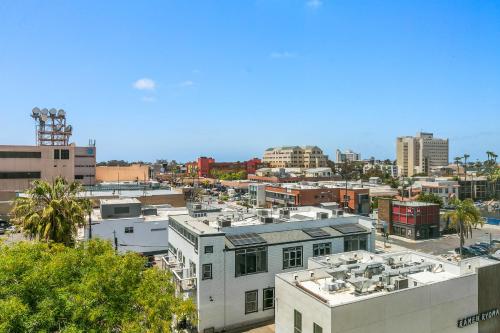 an aerial view of a city with buildings at Uptown Inn - Limited Service Apart-Hotel in San Diego