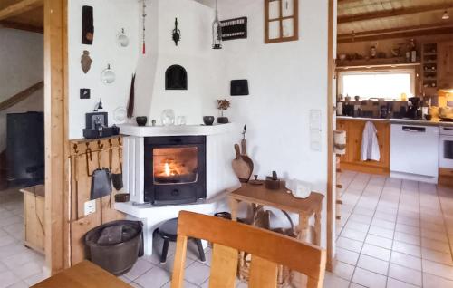 Una cocina o cocineta en Nice Home In Fjälkinge With Kitchen