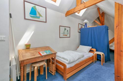Postel nebo postele na pokoji v ubytování Appartement spacieux face mer