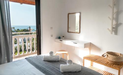 Balkón nebo terasa v ubytování Airy Flat at Xenios Avlais