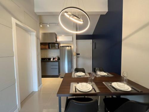 Kuchyň nebo kuchyňský kout v ubytování Loft Dona Clara 202 Centro de Pomerode