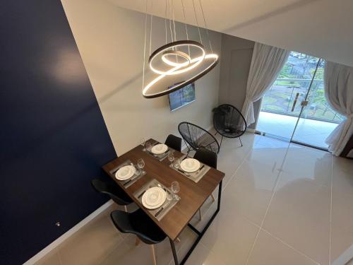 Posezení v ubytování Loft Dona Clara 202 Centro de Pomerode