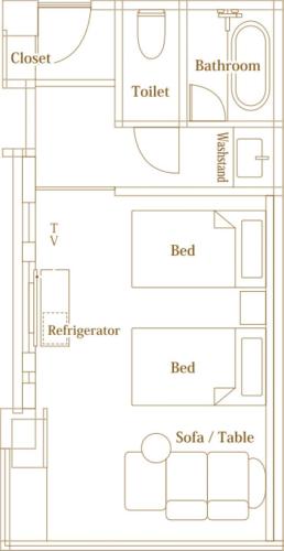 a floor plan of a house at Hotel Hanaan in Nikko