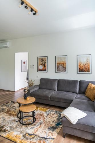 Ruang duduk di Balatonic Lemon apartmanház