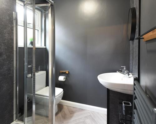 bagno con servizi igienici e lavandino di Anam Cara House - Guest Accommodation close to Queen's University a Belfast