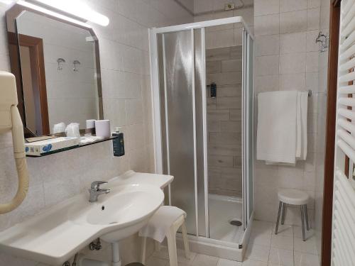 Koupelna v ubytování Hotel Firenze