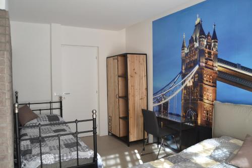 Postel nebo postele na pokoji v ubytování SMILE ACCOMODATION AOSTA