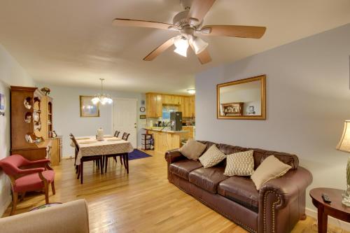 a living room with a couch and a table at Peaceful Lake Hartwell Gem with Boat Dock in Martin