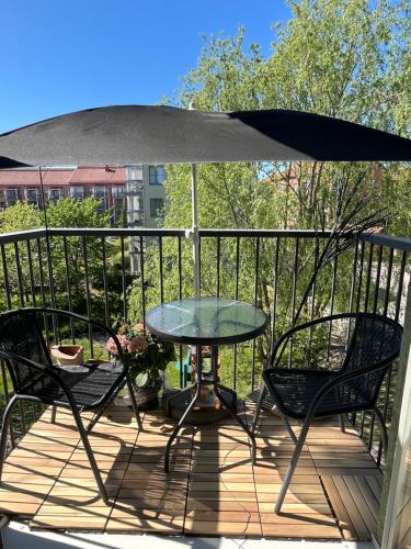 Uma varanda ou terraço em Garden City Apartment, Helsinki - Vantaa Airport