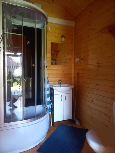 Koupelna v ubytování Domki Monte Kristo
