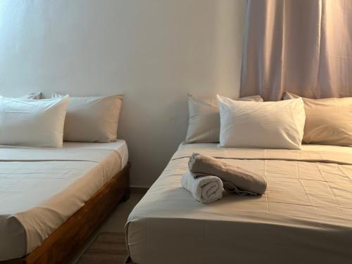 Postel nebo postele na pokoji v ubytování white