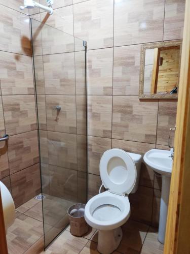 Ένα μπάνιο στο Hotel Alvorada