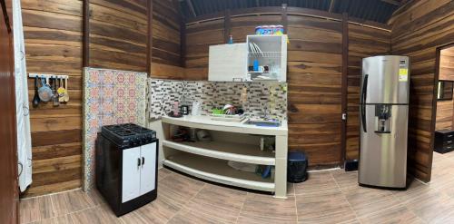 Dapur atau dapur kecil di Cabanas El Toche