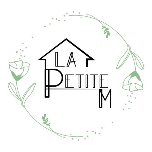 a logo for a home with flowers and a letter w at La petite M in Tréméreuc