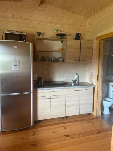 Kuchyň nebo kuchyňský kout v ubytování Domki Monika