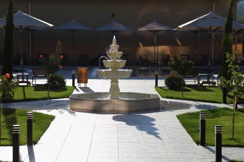 Κήπος έξω από το Panoramic Spa Hotel
