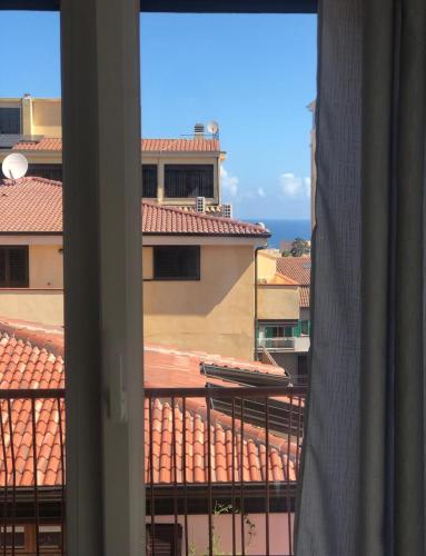 a view from a window of a building at Porta sul Mare in Tropea