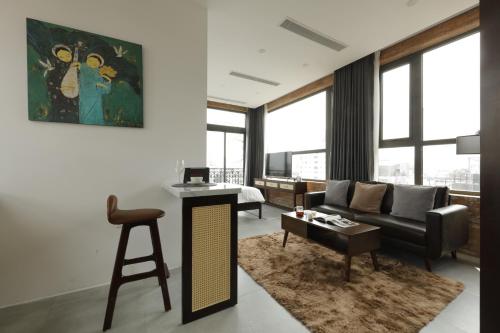 Mersey Central Hanoi Apart'Hotelにあるシーティングエリア