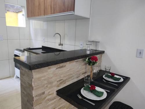 Cuisine ou kitchenette dans l'établissement Lofts Inverno Centro Histórico