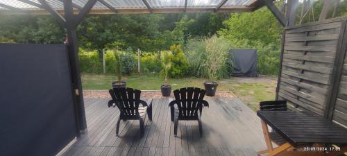 Zahrada ubytování EntreLac&Océan2 - Chambre d'hôtes-Entrée et Terrasse privée - cyclotouristes et motards bienvenus