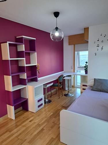 Ένα ή περισσότερα κρεβάτια σε δωμάτιο στο Apartamento en Rianxo La Morenita