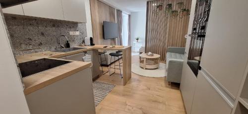 Køkken eller tekøkken på Apartmán GIGI Rezort Linea