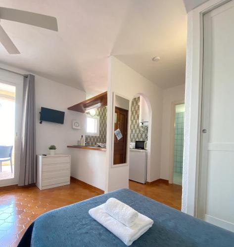 Kuchyň nebo kuchyňský kout v ubytování Zodiac Apartments