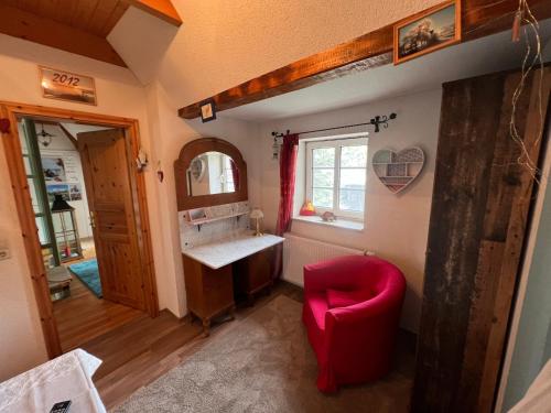 Postel nebo postele na pokoji v ubytování Ferienwohnung Segeln und Angeln