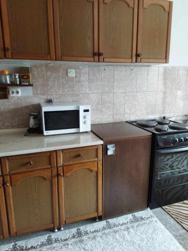 Kuchyň nebo kuchyňský kout v ubytování Cika Apartment
