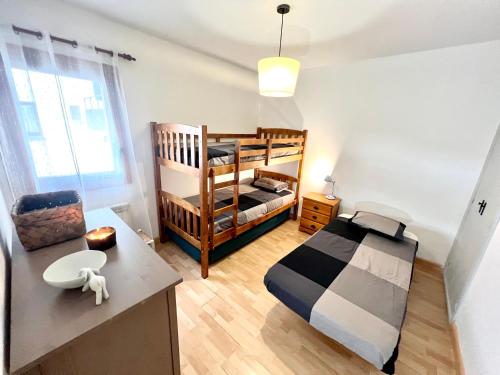 Postel nebo postele na pokoji v ubytování Apartamento en Formigal con vistas