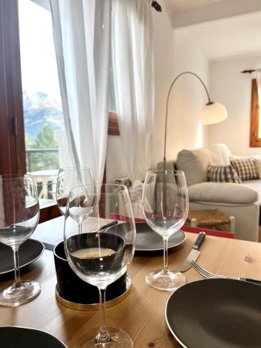 Χώρος καθιστικού στο Apartamento en Formigal con vistas
