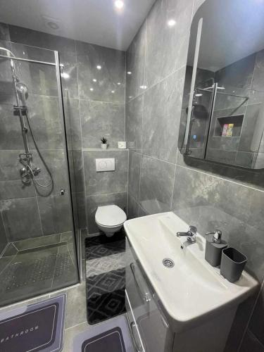 Koupelna v ubytování Apartman DEA