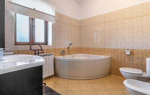 Koupelna v ubytování Gorgeous Home In Cabrunici With Heated Swimming Pool