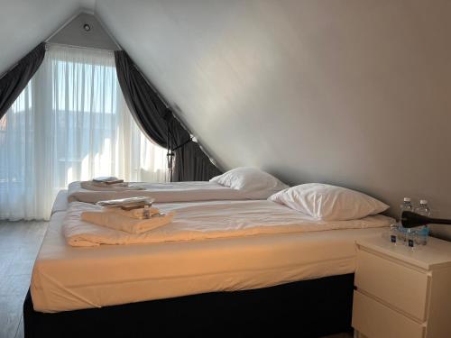 Katil atau katil-katil dalam bilik di Comfort Apartments Palanga