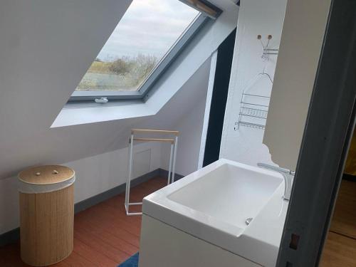 Koupelna v ubytování longère ty nico 1 chambre