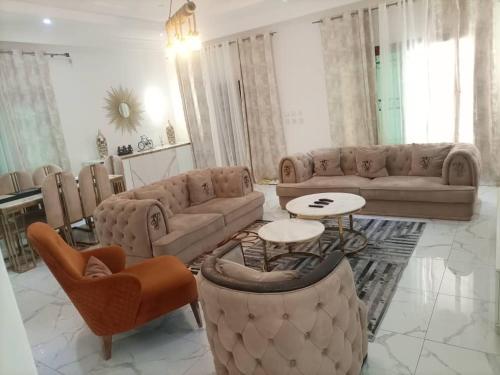 Posezení v ubytování appartement 2 crepin