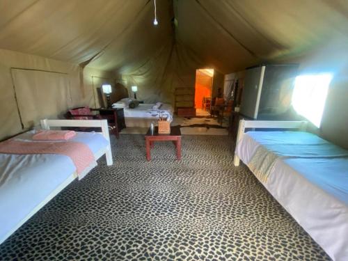 Cama o camas de una habitación en Ou Kraal Tented Lodge