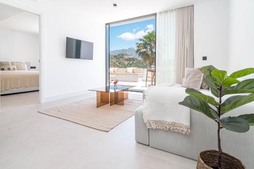 Ένα ή περισσότερα κρεβάτια σε δωμάτιο στο LAQ75 - Beautiful apartment with stunning view