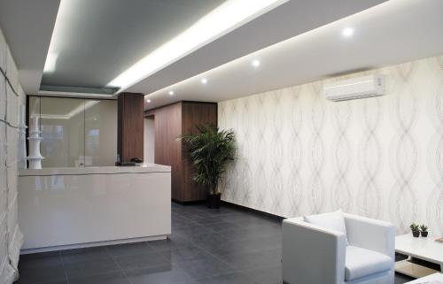Koupelna v ubytování Hotel Leopardi