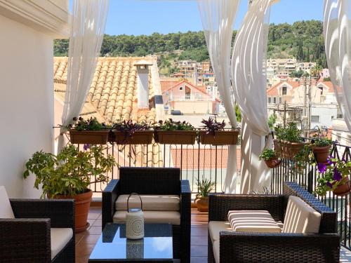 Μπαλκόνι ή βεράντα στο Rouchotas Apartments