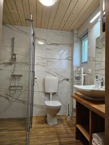 Ένα μπάνιο στο Apartments Anž'k