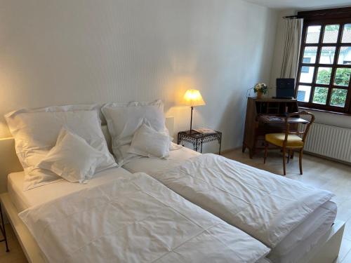 מיטה או מיטות בחדר ב-Haus Dürresbach