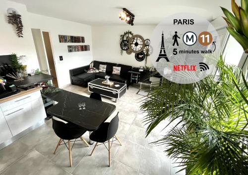 Paris I 77m Cosy luxe I Near by subway 11 & airport